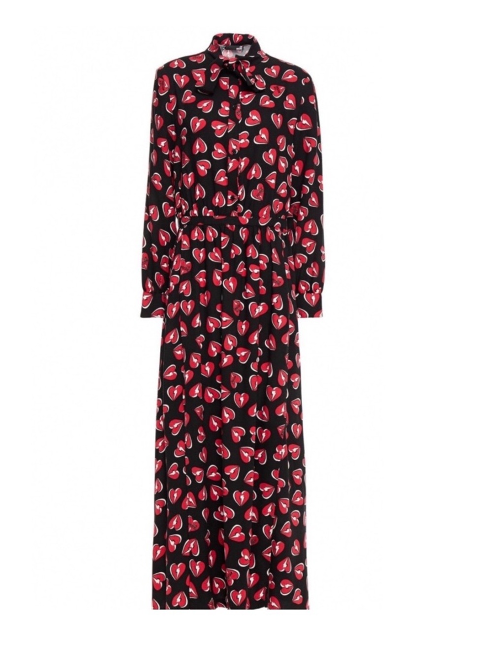 Love Moschino Black Maxi Dress with Red Heart Print - Picture 5 of 5